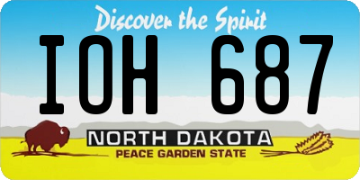 ND license plate IOH687