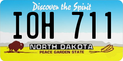 ND license plate IOH711