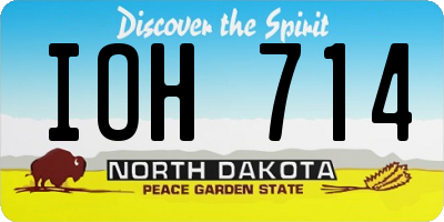 ND license plate IOH714