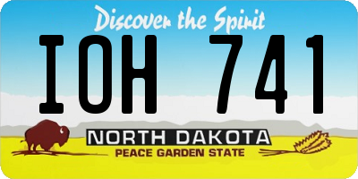 ND license plate IOH741