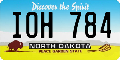 ND license plate IOH784