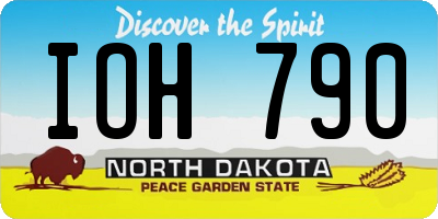 ND license plate IOH790