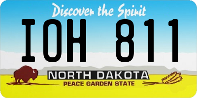 ND license plate IOH811