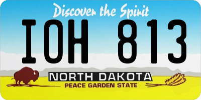 ND license plate IOH813