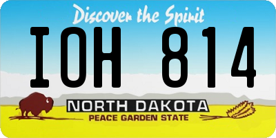 ND license plate IOH814