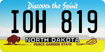ND license plate IOH819