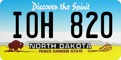 ND license plate IOH820