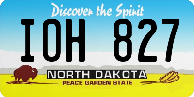 ND license plate IOH827