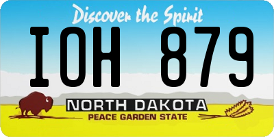 ND license plate IOH879