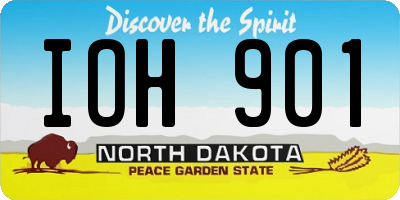 ND license plate IOH901