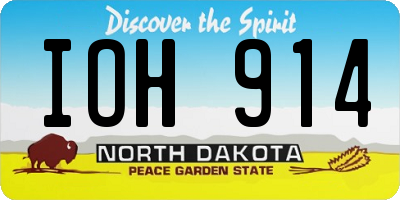 ND license plate IOH914