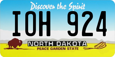 ND license plate IOH924