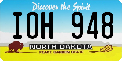ND license plate IOH948