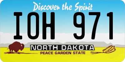 ND license plate IOH971