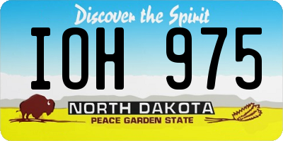 ND license plate IOH975