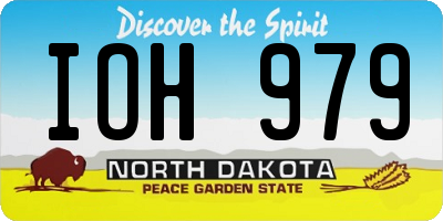 ND license plate IOH979