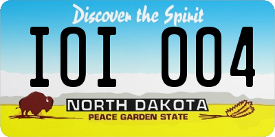 ND license plate IOI004