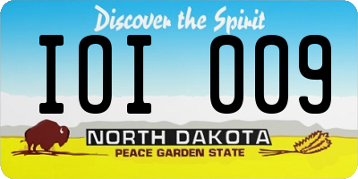 ND license plate IOI009