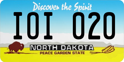 ND license plate IOI020