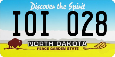 ND license plate IOI028