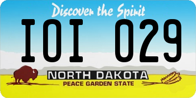 ND license plate IOI029