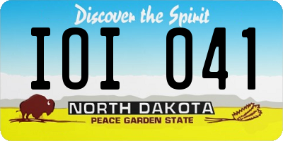 ND license plate IOI041