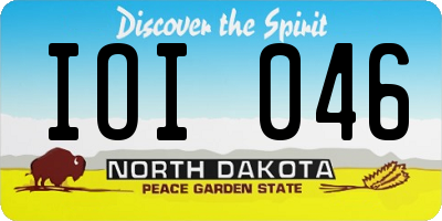 ND license plate IOI046