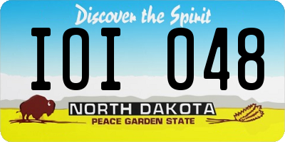 ND license plate IOI048