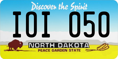 ND license plate IOI050