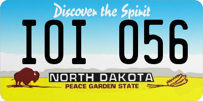 ND license plate IOI056