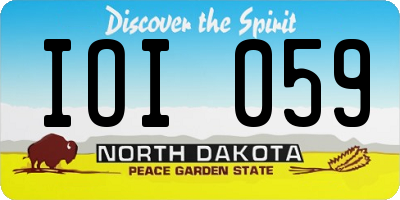 ND license plate IOI059