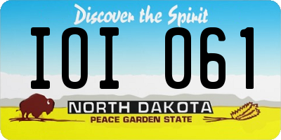 ND license plate IOI061
