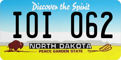 ND license plate IOI062
