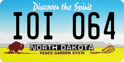 ND license plate IOI064