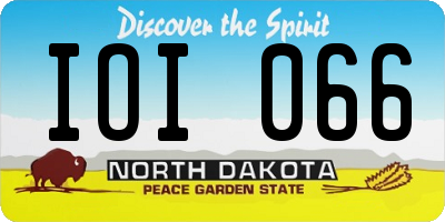 ND license plate IOI066