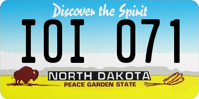 ND license plate IOI071