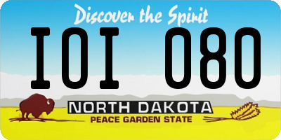 ND license plate IOI080