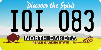 ND license plate IOI083