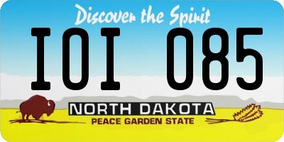 ND license plate IOI085