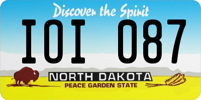 ND license plate IOI087