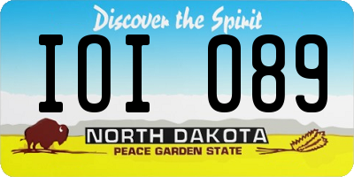 ND license plate IOI089