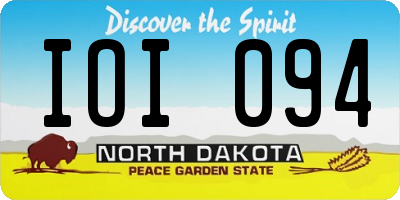 ND license plate IOI094