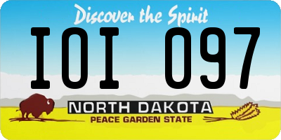 ND license plate IOI097