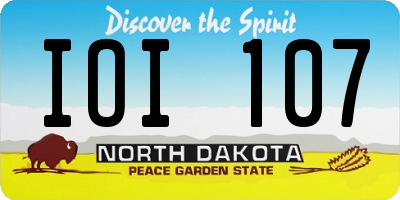 ND license plate IOI107