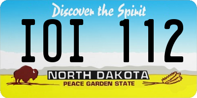 ND license plate IOI112