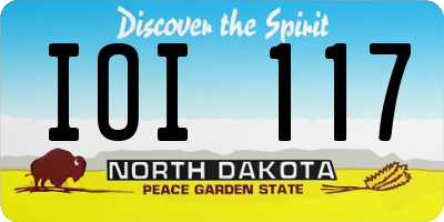 ND license plate IOI117