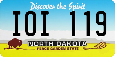 ND license plate IOI119