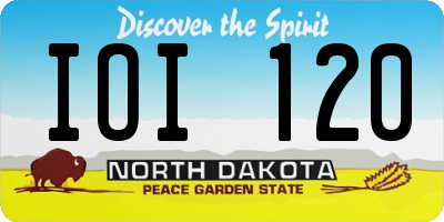 ND license plate IOI120