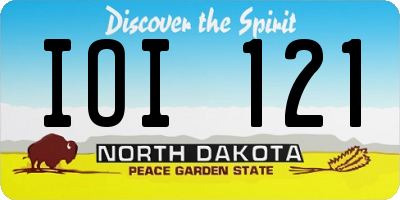 ND license plate IOI121