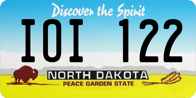 ND license plate IOI122